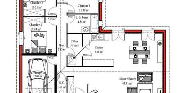 Programme terrain + maison à Haut-Mauco en Landes (40) de 100 m² à vendre au prix de 251200€ - 3