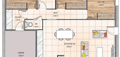 Programme terrain + maison à Saint-Augustin-des-Bois en Maine-et-Loire (49) de 84 m² à vendre au prix de 251000€ - 4