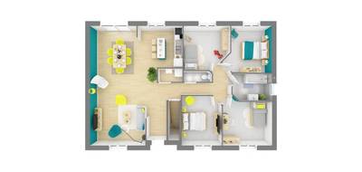 Programme terrain + maison à Yvetot en Seine-Maritime (76) de 96 m² à vendre au prix de 225579€ - 4