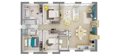 Programme terrain + maison à Vitry-en-Charollais en Saône-et-Loire (71) de 100 m² à vendre au prix de 180530€ - 4