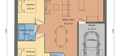 Programme terrain + maison à Soliers en Calvados (14) de 65 m² à vendre au prix de 188800€ - 3