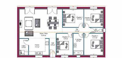 Programme terrain + maison à Capian en Gironde (33) de 101 m² à vendre au prix de 250000€ - 4