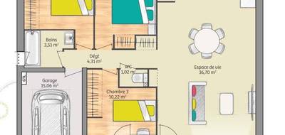 Programme terrain + maison à Coulans-sur-Gée en Sarthe (72) de 76 m² à vendre au prix de 225000€ - 3