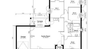 Programme terrain + maison à Montrevel-en-Bresse en Ain (01) de 95 m² à vendre au prix de 261000€ - 2