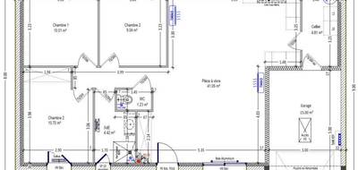 Programme terrain + maison à Luant en Indre (36) de 85 m² à vendre au prix de 163650€ - 4