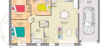 Programme terrain + maison à Savigné-l'Évêque en Sarthe (72) de 73 m² à vendre au prix de 169500€ - 2