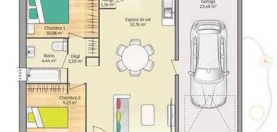 Programme terrain + maison à Moyaux en Calvados (14) de 65 m² à vendre au prix de 198500€ - 4