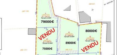 Terrain seul à Bessey-lès-Cîteaux en Côte-d'Or (21) de 566 m² à vendre au prix de 77000€ - 1