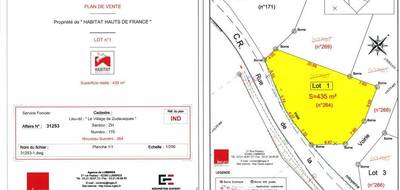 Terrain seul à Zudausques en Pas-de-Calais (62) de 435 m² à vendre au prix de 57500€ - 1