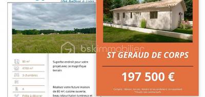 Terrain seul à Saint-Géraud-de-Corps en Dordogne (24) de 4730 m² à vendre au prix de 36000€ - 1