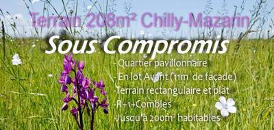 Terrain seul à Chilly-Mazarin en Essonne (91) de 208 m² à vendre au prix de 149000€ - 1