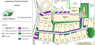 Terrain seul à Vibraye en Sarthe (72) de 456 m² à vendre au prix de 19000€ - 1