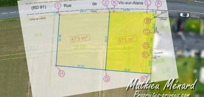 Terrain seul à Soissons en Aisne (02) de 673 m² à vendre au prix de 71990€ - 1