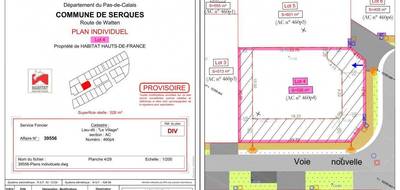 Terrain seul à Serques en Pas-de-Calais (62) de 526 m² à vendre au prix de 77500€ - 1