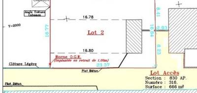 Terrain seul à Toulouse en Haute-Garonne (31) de 1054 m² à vendre au prix de 250000€ - 3