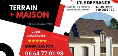 Programme terrain + maison à Nangis en Seine-et-Marne (77) de 900 m² à vendre au prix de 361900€ - 1