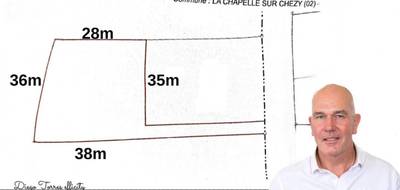 Terrain seul à La Chapelle-sur-Chézy en Aisne (02) de 1421 m² à vendre au prix de 28000€ - 3