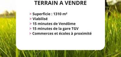 Terrain seul à Épuisay en Loir-et-Cher (41) de 1310 m² à vendre au prix de 28200€ - 1