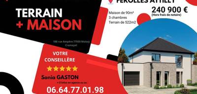 Programme terrain + maison à Férolles-Attilly en Seine-et-Marne (77) de 522 m² à vendre au prix de 240900€ - 1