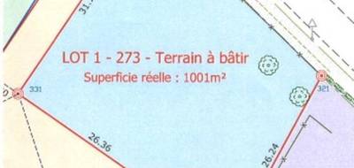 Terrain seul à Gatey en Jura (39) de 1001 m² à vendre au prix de 23000€ - 2