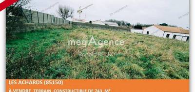 Terrain seul à Les Achards en Vendée (85) de 743 m² à vendre au prix de 129900€ - 1