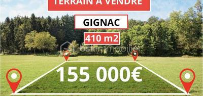 Terrain seul à Gignac en Hérault (34) de 410 m² à vendre au prix de 155000€ - 1