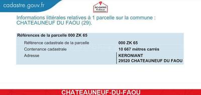 Terrain seul à Châteauneuf-du-Faou en Finistère (29) de 10667 m² à vendre au prix de 11000€ - 4