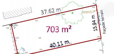 Terrain seul à Corcoué-sur-Logne en Loire-Atlantique (44) de 703 m² à vendre au prix de 80000€ - 2