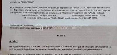 Terrain seul à Pays de Belvès en Dordogne (24) de 3150 m² à vendre au prix de 47000€ - 3