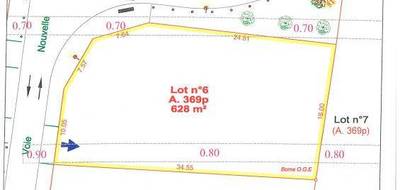 Terrain seul à Pernes en Pas-de-Calais (62) de 628 m² à vendre au prix de 58400€ - 2