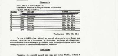 Terrain seul à Val-de-Sos en Ariège (09) de 4807 m² à vendre au prix de 6000€ - 1