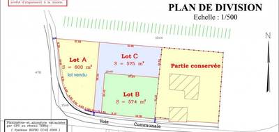 Terrain seul à Cars en Gironde (33) de 575 m² à vendre au prix de 39000€ - 3