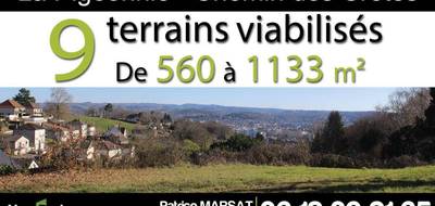 Terrain seul à Brive-la-Gaillarde en Corrèze (19) de 601 m² à vendre au prix de 70000€ - 2