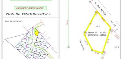 Terrain seul à Fillé en Sarthe (72) de 489 m² à vendre au prix de 51500€ - 2