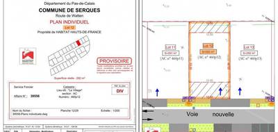 Terrain seul à Serques en Pas-de-Calais (62) de 292 m² à vendre au prix de 49000€ - 2