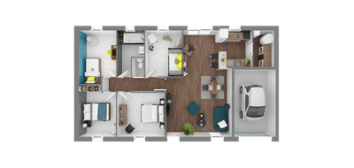 Programme terrain + maison à Pange en Moselle (57) de 91 m² à vendre au prix de 318739€ - 4