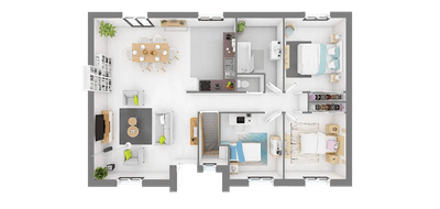 Programme terrain + maison à Malzéville en Meurthe-et-Moselle (54) de 90 m² à vendre au prix de 306172€ - 4