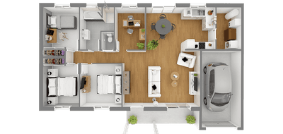 Programme terrain + maison à Chevroux en Ain (01) de 90 m² à vendre au prix de 232050€ - 4