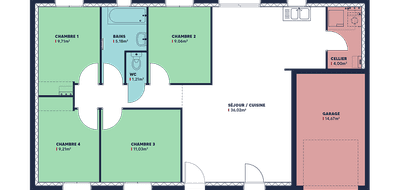 Programme terrain + maison à Torteron en Cher (18) de 89 m² à vendre au prix de 160800€ - 4