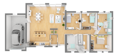 Programme terrain + maison à La Roche-Blanche en Loire-Atlantique (44) de 85 m² à vendre au prix de 231831€ - 4