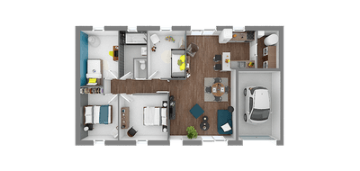 Programme terrain + maison à Vervins en Aisne (02) de 89 m² à vendre au prix de 161020€ - 4