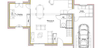 Programme terrain + maison à La Côte-Saint-André en Isère (38) de 102 m² à vendre au prix de 244000€ - 4