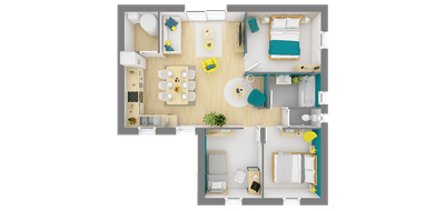 Programme terrain + maison à Fyé en Sarthe (72) de 72 m² à vendre au prix de 171066€ - 4