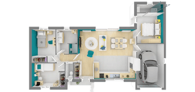 Programme terrain + maison à Petit-Réderching en Moselle (57) de 81 m² à vendre au prix de 223127€ - 4