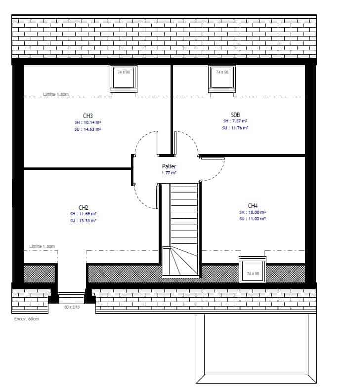 Plan De Maison 4 Chambres Salon - Blog Bangmuin Image Josh